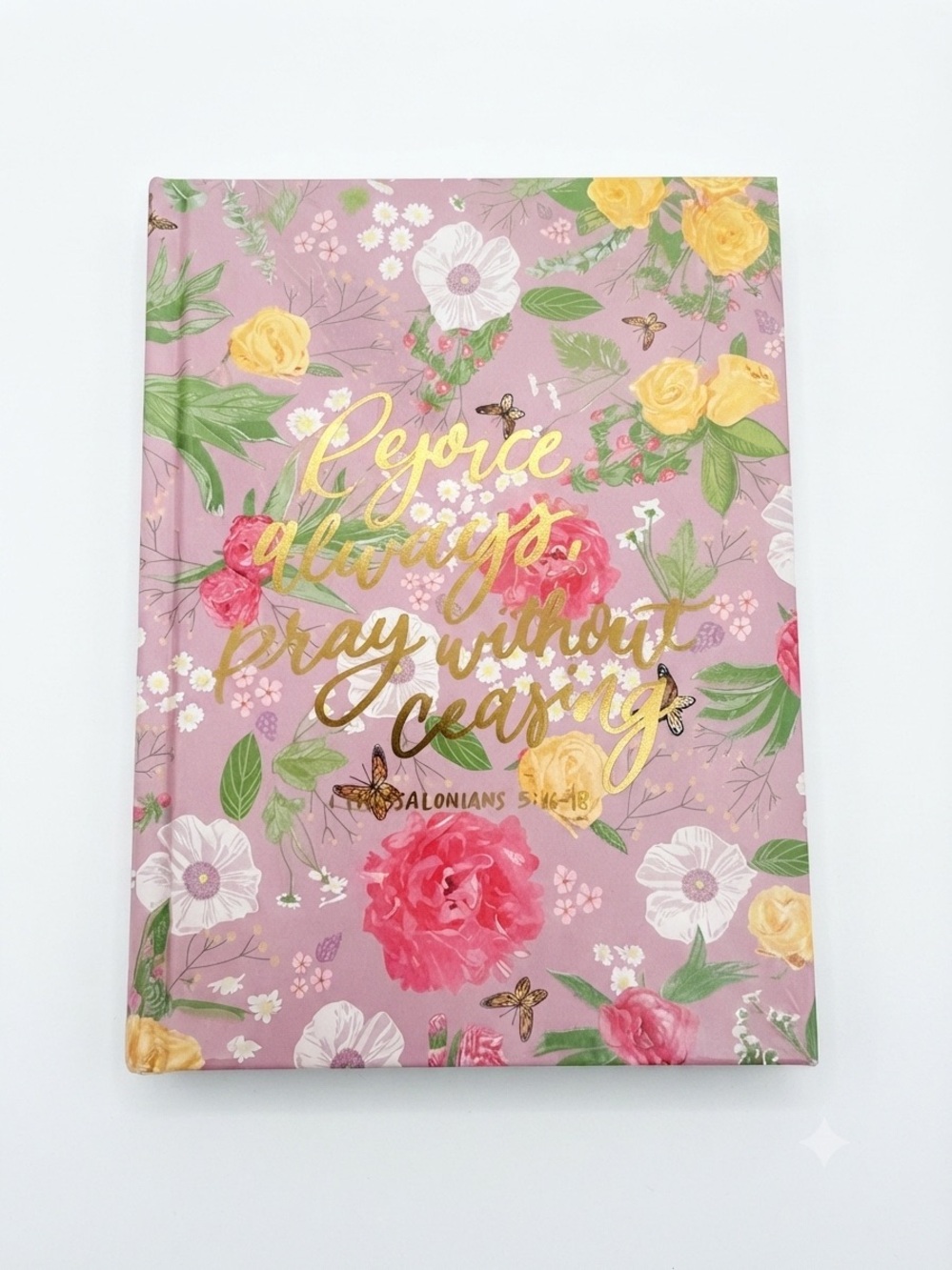 Taylor Elliott Floral Prayer Hardcover Notebook  Gold Foil Bible Verse
